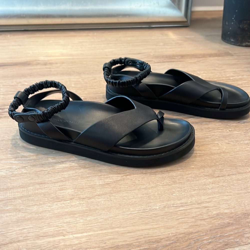 JONATHAN SIMKHAI Talie Toe Platform Leather Thong Sandals Shoes EU 38/US 8 - Picture 7 of 13